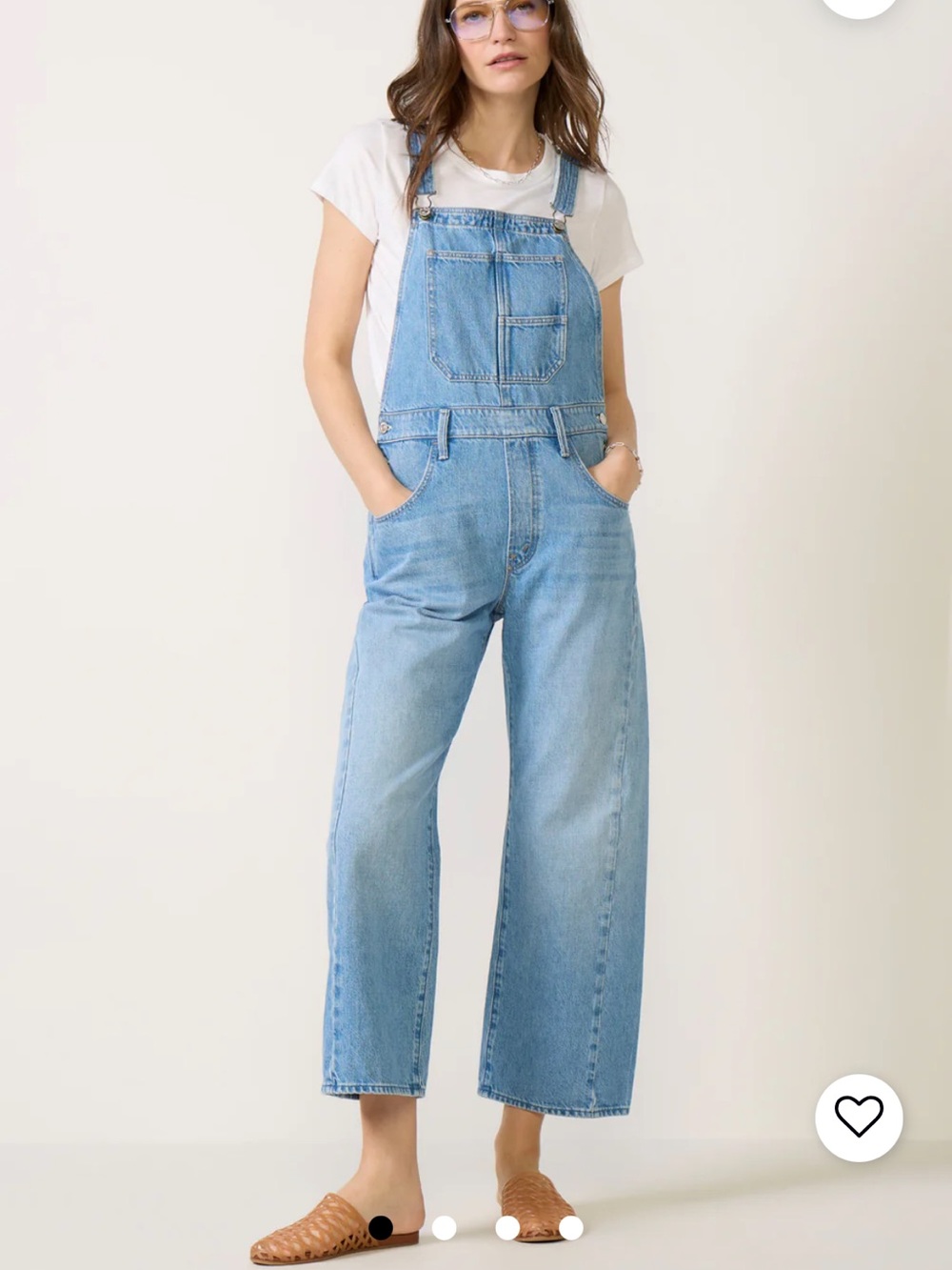 NWT MOTHER The Half-Pipe Denim Overall Ankle Jeans. Size Small.